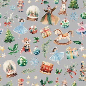 Large Scale Christmas Tale Pale Grey