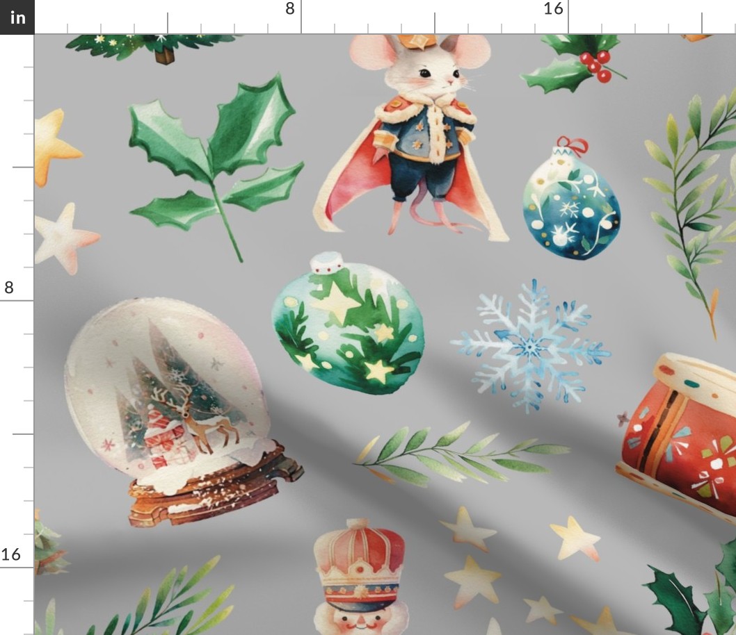 Large Scale Christmas Tale Pale Grey