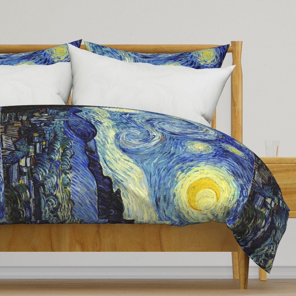 Van Gogh Starry Night Seamless Repeat