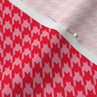 Pink and red houndstooth 