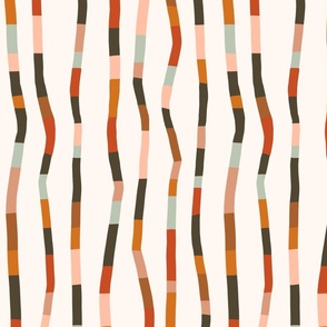 Stripey Stripes Colorful Warm Wallpaper Small