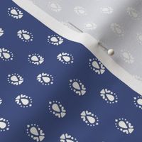 Vintage foulard in royal blue - mini size