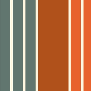 Thick Lines and Thin Stripes: Brown Wide and orange Narrow in Visual Harmony