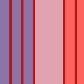 Thick Lines and Thin Stripes: Pink Wide and red Narrow in Visual Harmony