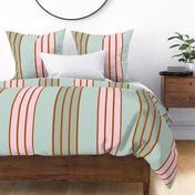 Thick Lines and Thin Stripes: Pastel Green Wide and light pink Narrow in Visual Harmony