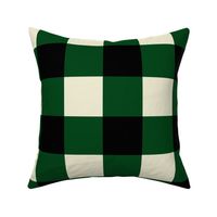 Large Scale Team Spirit Basketball Checkerboard in Milwaukee Bucks Colors Green and Cream