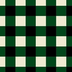 Small Scale Team Spirit Basketball Checkerboard in Milwaukee Bucks Colors Green and Cream