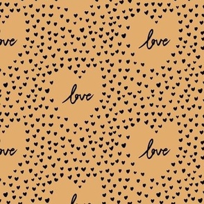 Love in heart spot - golden honey yellow and black 