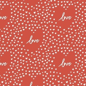 Love in heart spot - queen of hearts red and white 