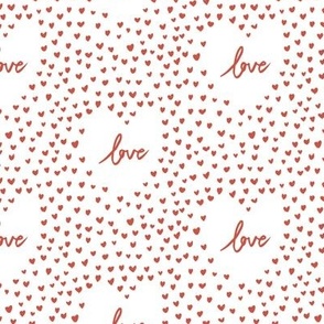 Love in heart spot - white and queen of hearts red