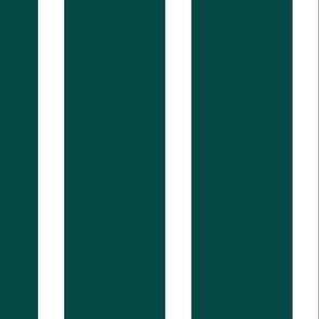 Dark Teal and white Statement hickory Stripe large wide circus