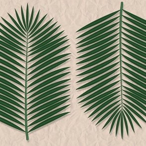 palm frond on sepia paper alternating