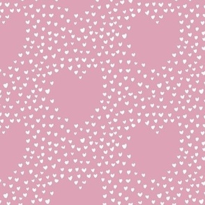 speckles of love hearts - cotton candy pink lilac