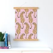 Wild Love Cheetah Heart Eyes  - pink and golden honey yellow - large