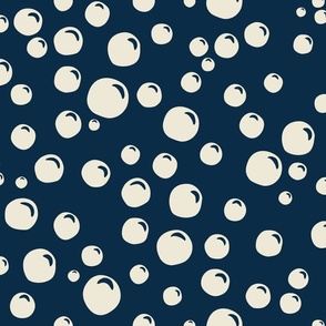 Bubbles on Navy (medium)