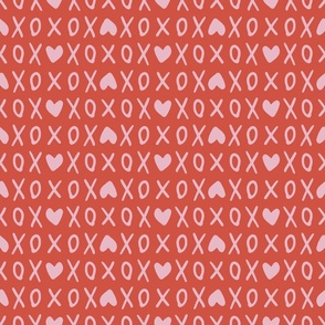 xoxo love hearts - queen of hearts red and cotton candy pink lilac