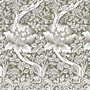 1881 "Rose and Thistle" by William Morris in Regency Sage - Coordinate