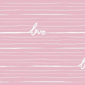 freehand love stripes - cotton candy pink lilac