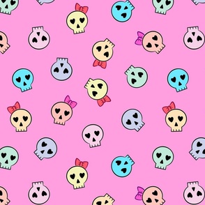 Cute Skulls - Pink
