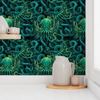 Cthulhu Sea Monster - Deep Green Design