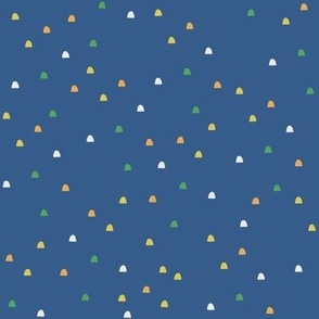 springtime splendour - happy confetti speckle - bright cobalt blue