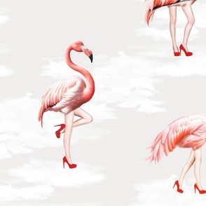 Flamingo Girls in red orange