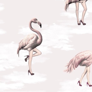 Flamingo Girls in antique pink