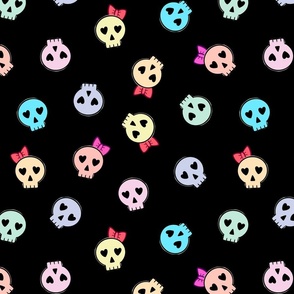 Cute Skulls - black