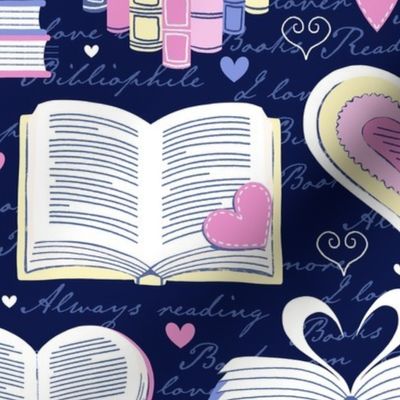 Medium /  Book Lover Valentine Hearts