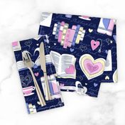 Medium /  Book Lover Valentine Hearts