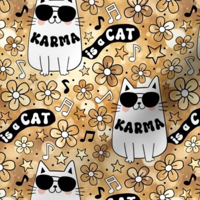 Medium Scale Karma is a Cat in Gold Sparkle  