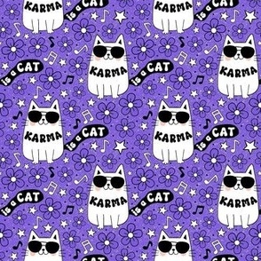 Small Scale Karma is a Cat in Purple  