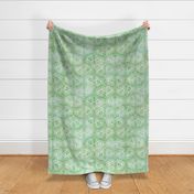 Moss Grunge Textured Hearts in Green Large Print
