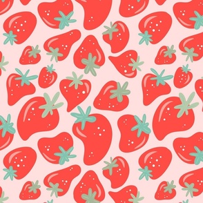 Retro  whimsy strawberries