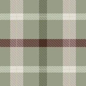 Tartan in Sage Green, Terracotta Brown and Dusty Rose Pink (BR010_02)