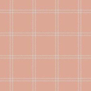 Simple Tartan in Light Mint Green on Peach Pink (BR011_03)