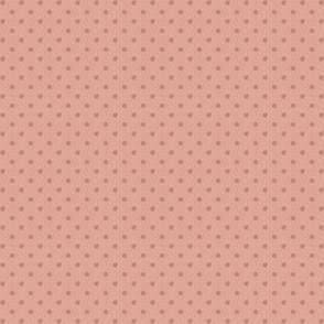 Small Polka Dots in Peach Terracotta on Apricot Pink (BR012_03)