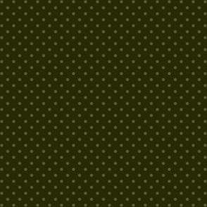 Small Polka Dots in Light Sage Green on Dark Olive (BR012_11)