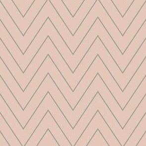 Simple Chevron in  Sage Green on Ligh Apricot Pink (BR014_02)