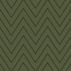 Simple Chevron in Dark Sage Green on Muted Sage (BR014_09)