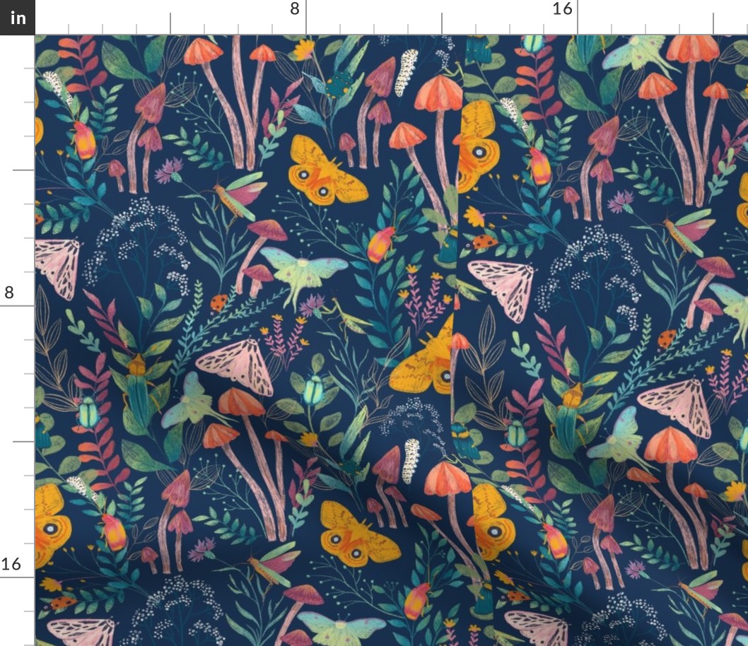 Botanical bug - navy bg150