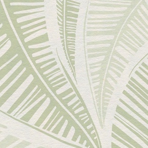 Serene Palm Leaves  with Texture, extra large scale