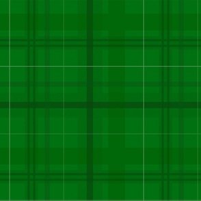large - Plaid check tartan bright office green with white pin stripe