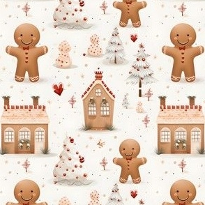   Gingerbread Men & Houses - small
