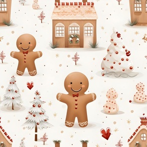 Gingerbread Men & Houses - large