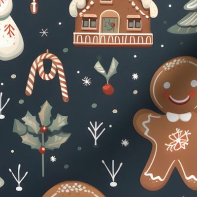 Gingerbread People & Houses - large