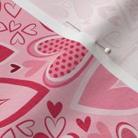 Valentine’s Day hearts pink