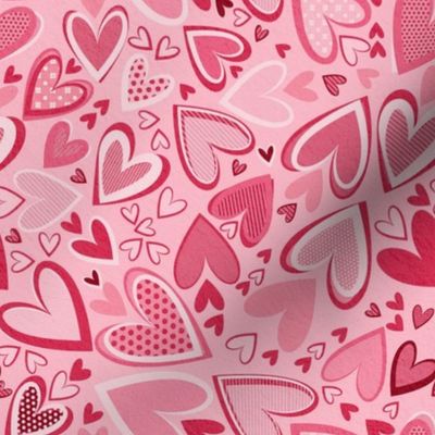 Valentine’s Day hearts pink