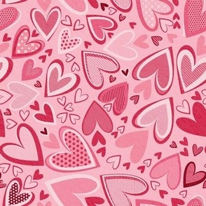 Valentine’s Day hearts pink