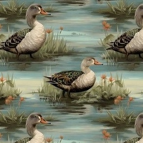 Ducks on a Pond - small